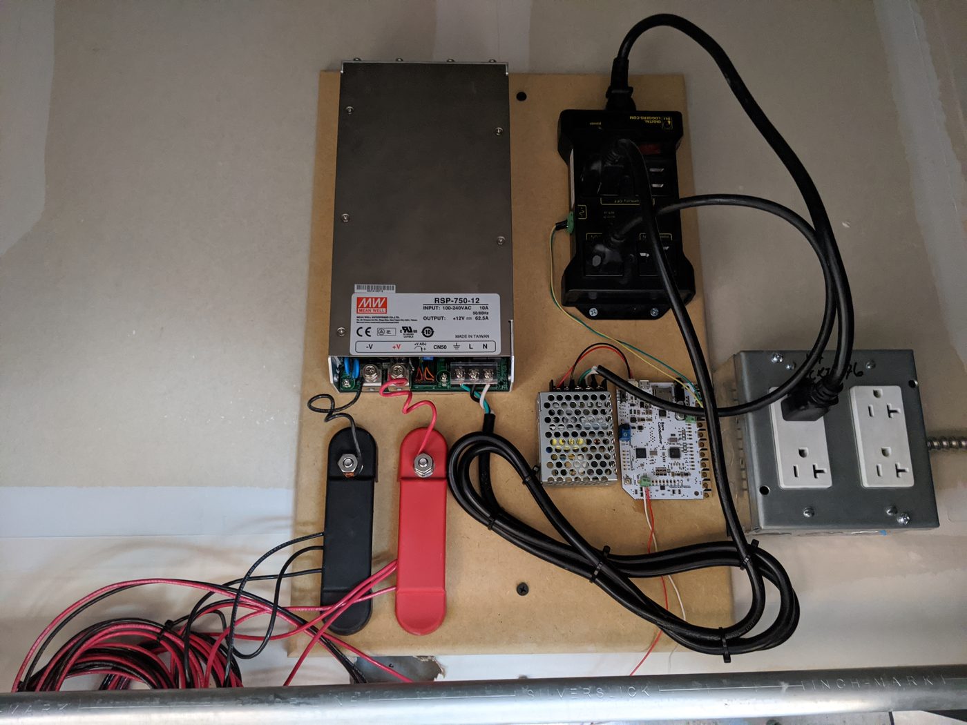 Controller panel with power supply and touch board